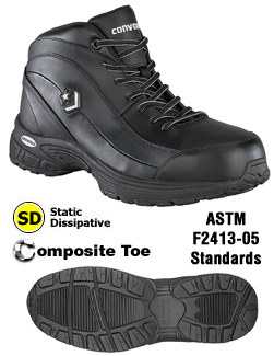 Classic Athletic Basketball ESD Composite Black Mid Hi - Men's